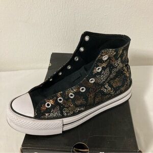 Converse Chuck Taylor All Star Eva Lift "Butterfly Shine" Shoes Size 5 NO LACES